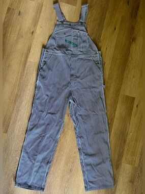 KEY Hickory Stripe Bib Overalls 40x32 NWT Blue White Railroad Workwear